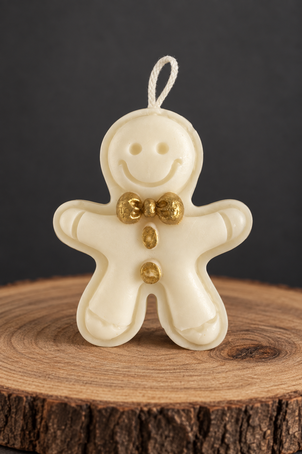 BOW GINGERBREAD MAN candle