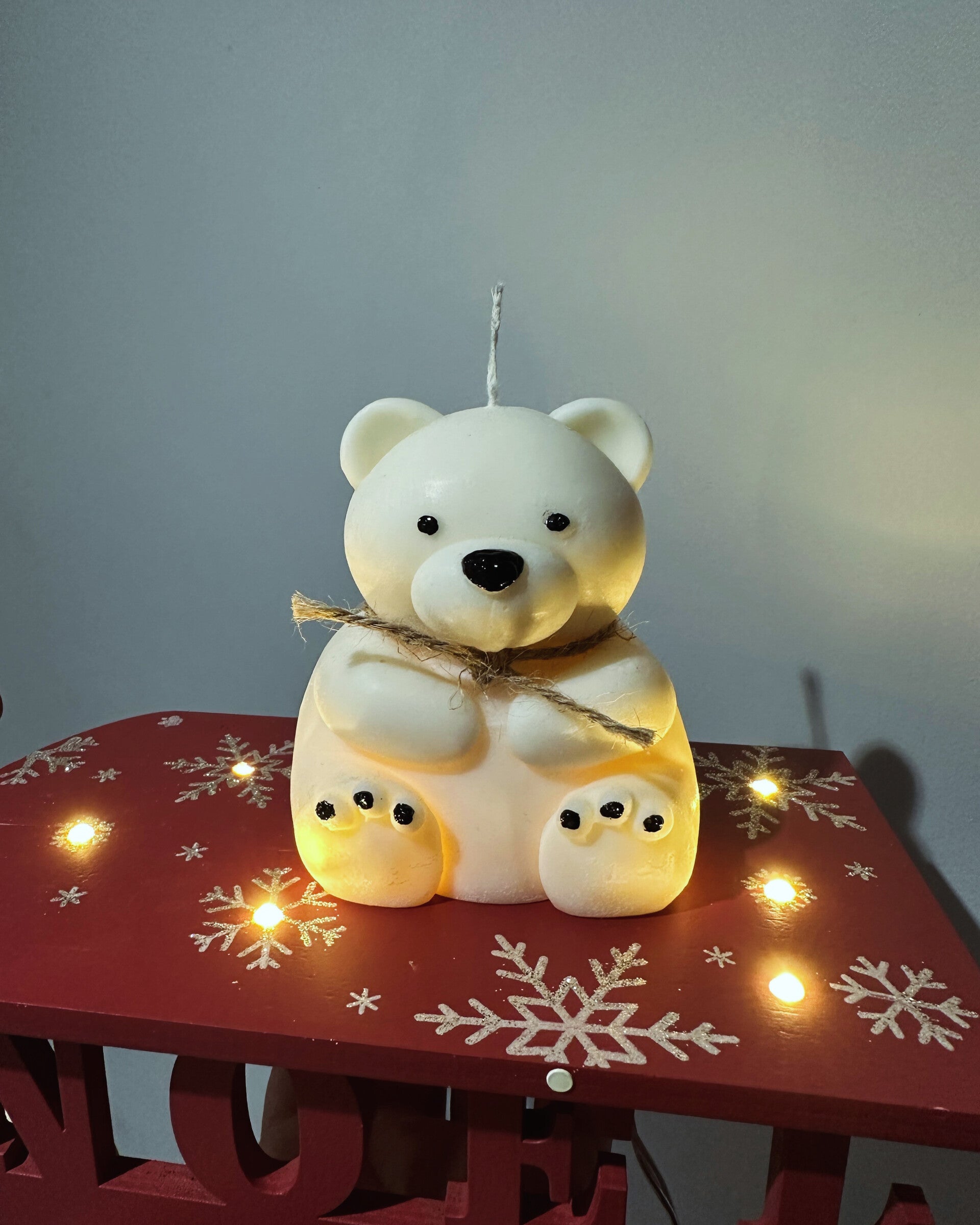 BIG TEDDY BEAR candle - Christmas Edition