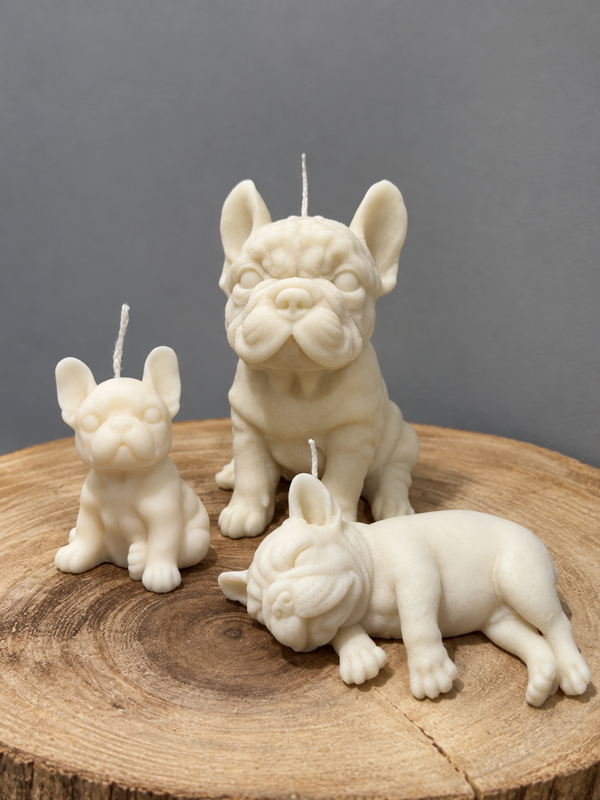 FRENCH BULLDOG dog candle
