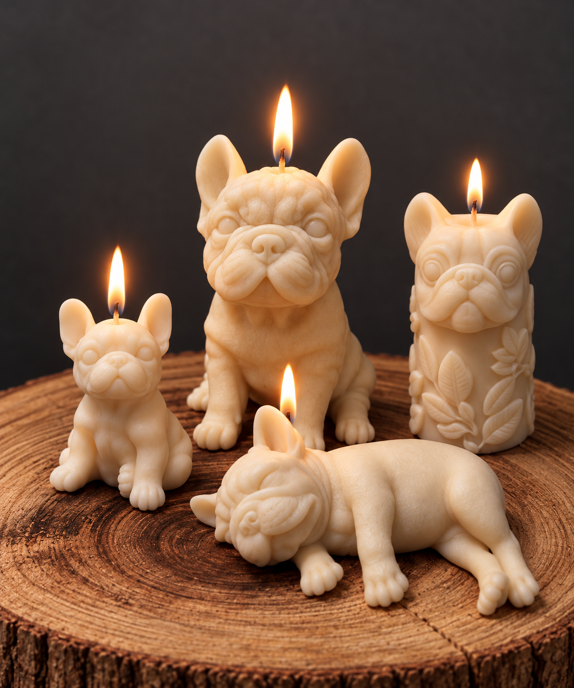 FRENCH BULLDOG dog candle