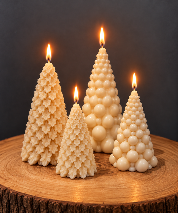 BUBBLE & LEAF CHRISTMAS TREE candle