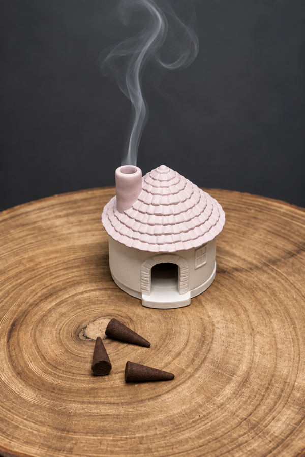 STONEWARE INCENSE COTTAGE