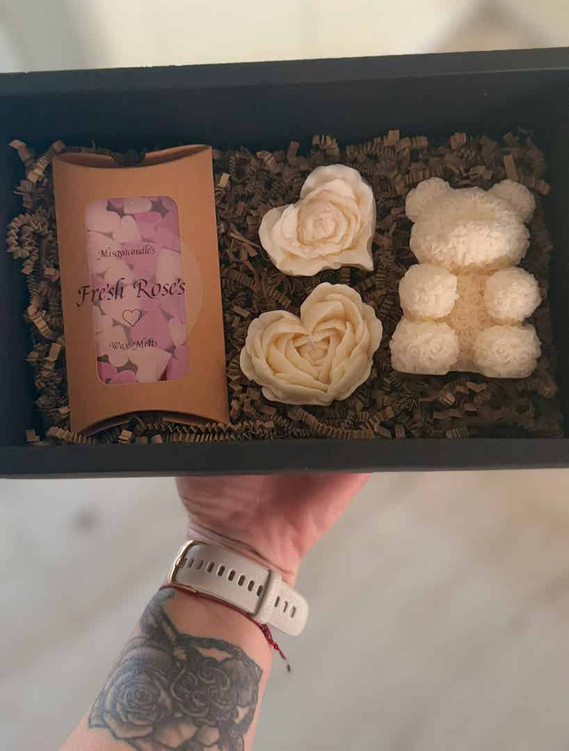 VALENTINES CANDLE GIFT BOX - teddy