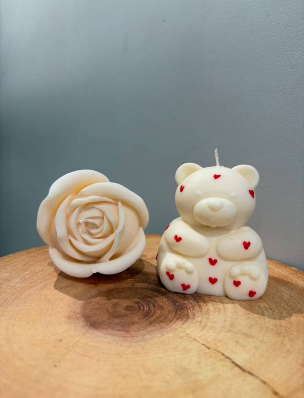 VALENTINES CANDLE GIFT BOX  - rose