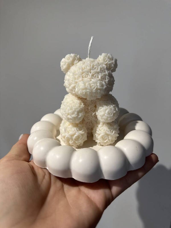 ROSE TEDDY BEAR candle