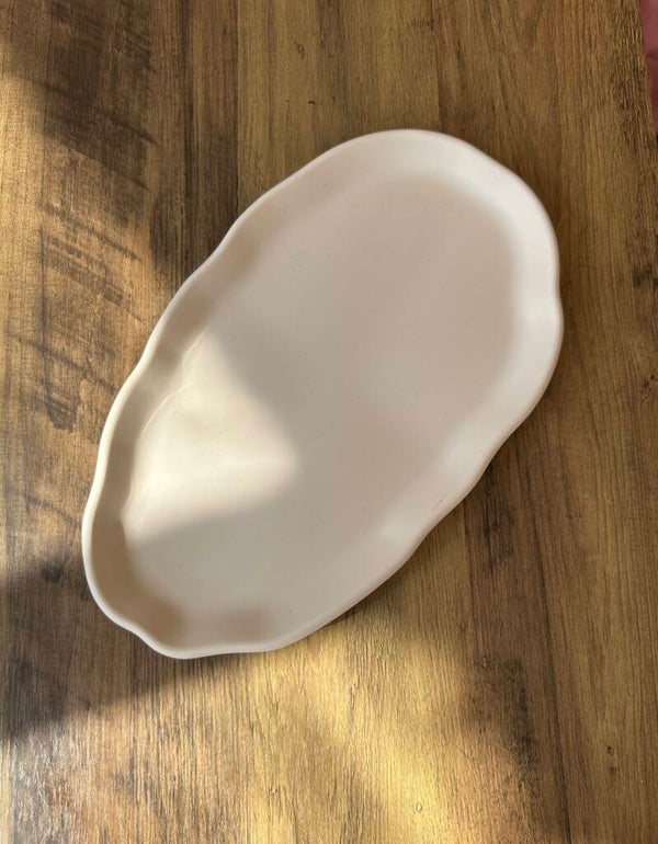 LARGE JESMONITE OVAL TRAY