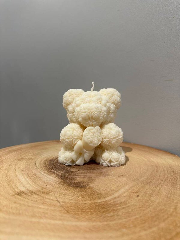FLOWER TEDDY BEAR candle