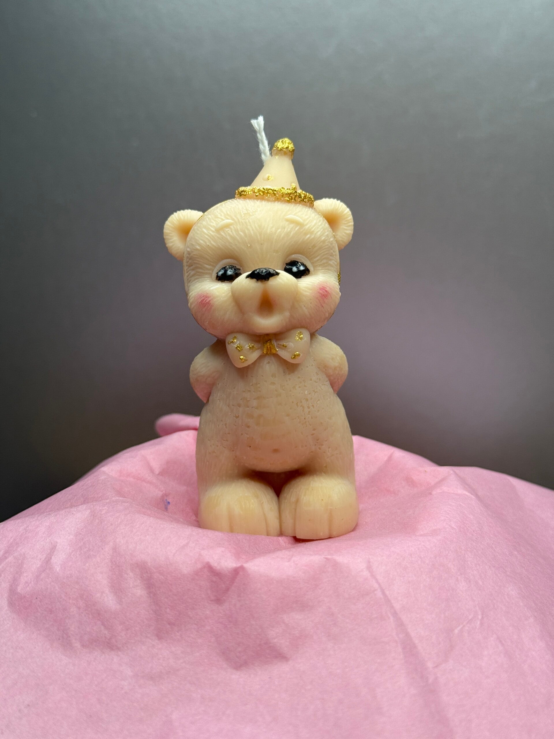 Teddy Bear Candle Birthday Cake Topper