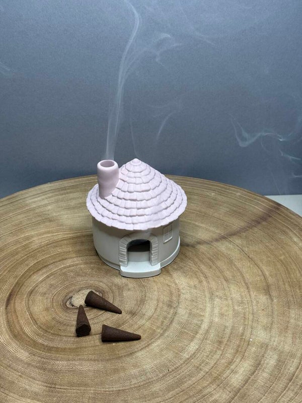 STONEWARE INCENSE COTTAGE