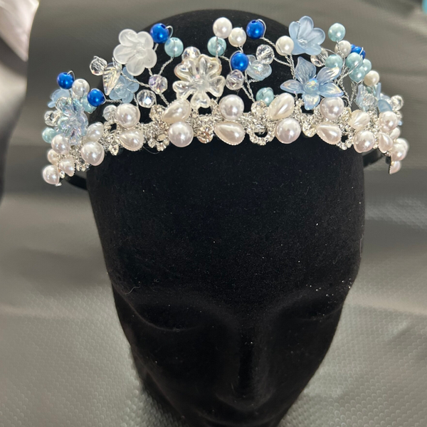 Blue beaded Tiara