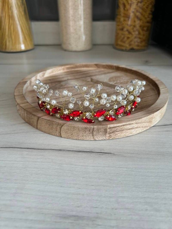 Red and gold tiara