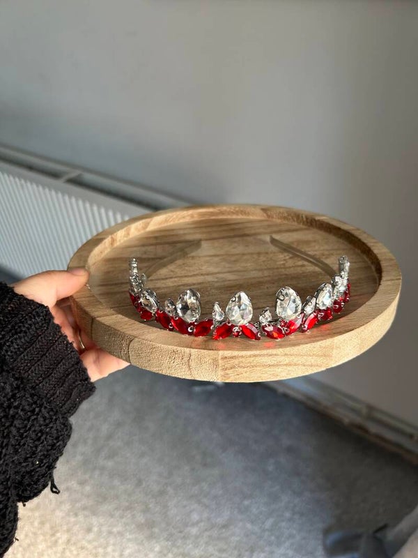 Handmade red tiara