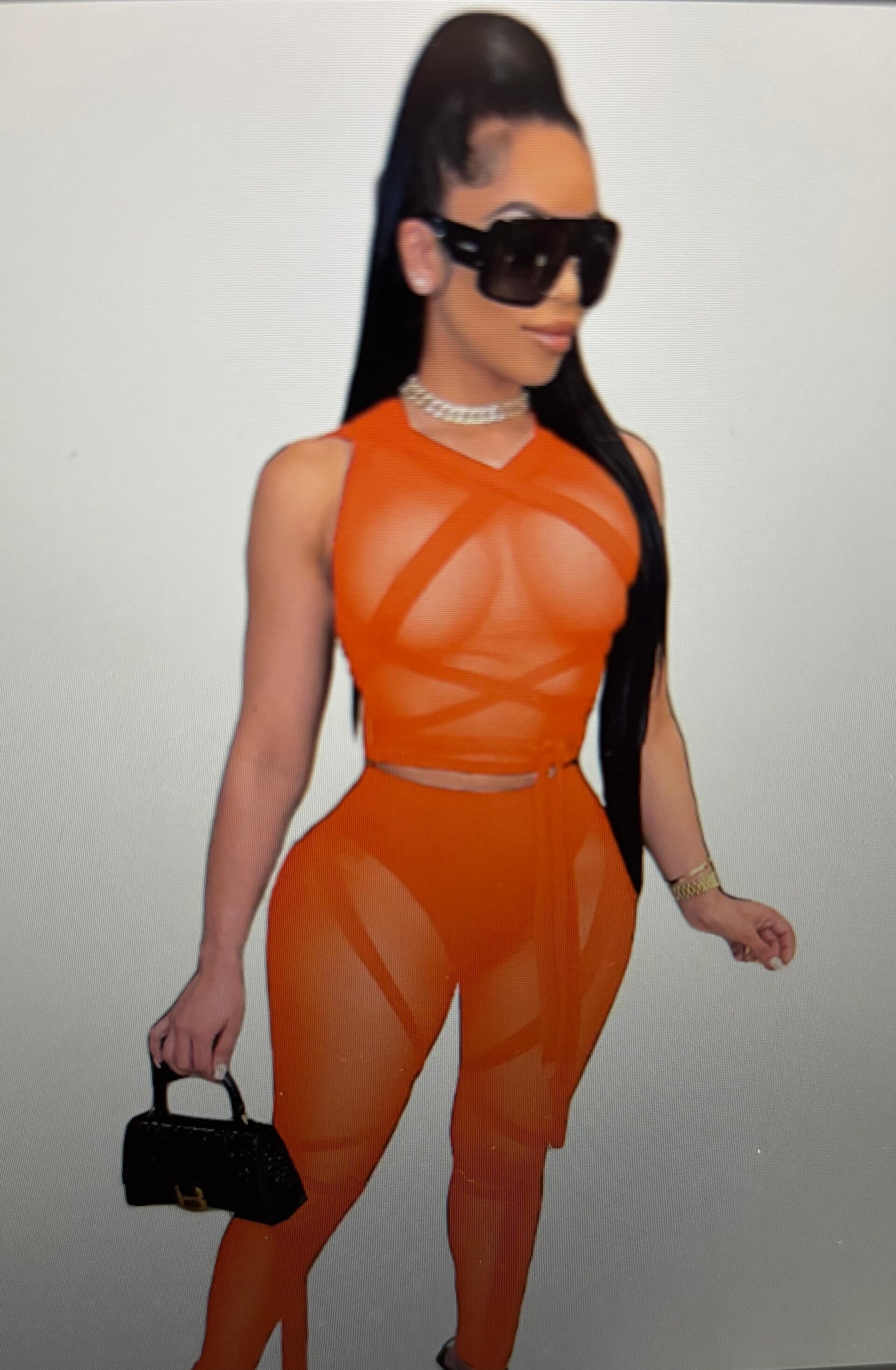 Hello Pumpkin  Orange Two Piece Set