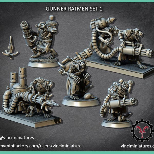 Rats mitrailleuse x5