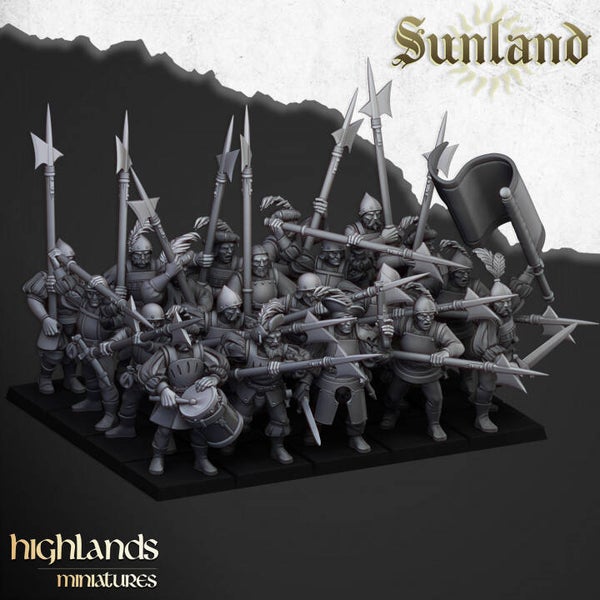 Troupes de Sunland avec hallebardes  ou lances x20