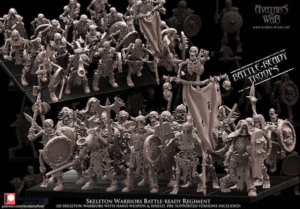 Régiment de guerriers squelettes x20