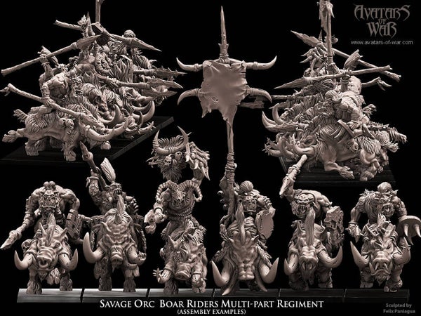 Savage Orc Boar riders x10