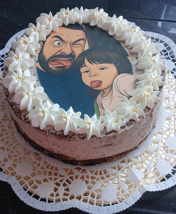 Schokoladentorte mit Foto (Esspapier)