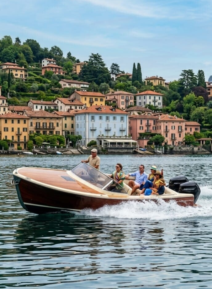 1h Tour in Barca Lago di Como - Black Jack