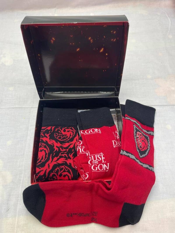 Set 3 Paia Calzini House of the Dragon con Scatola Regalo