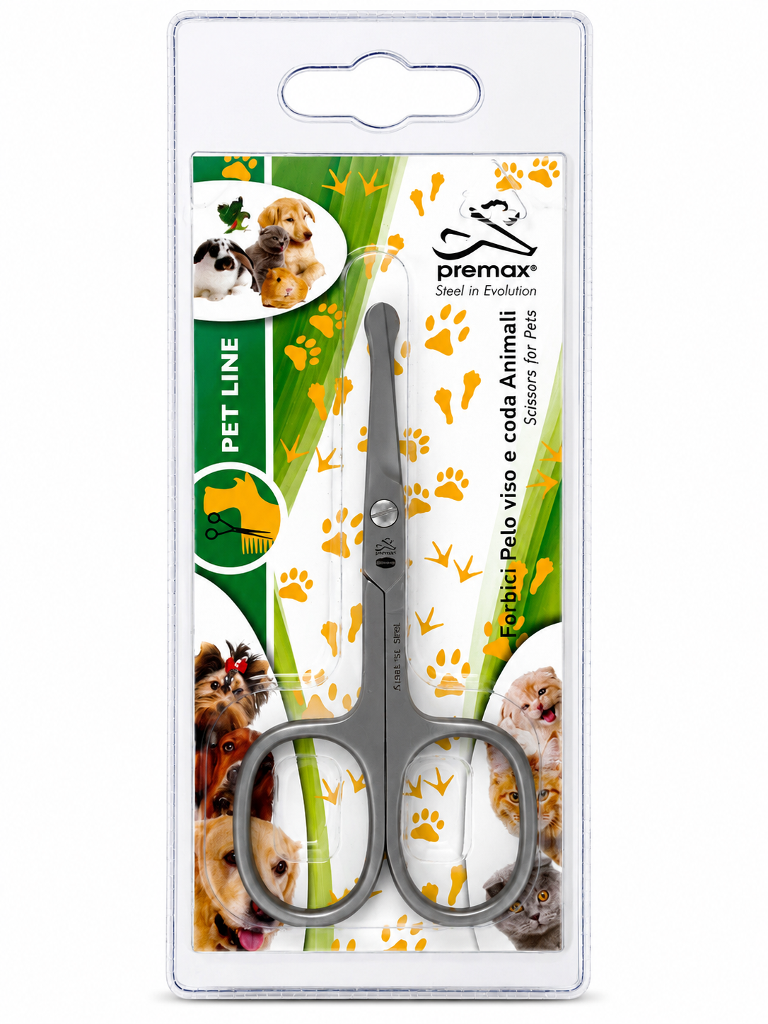 Forbici per pelo, viso e coda animali Premax – Pet Line