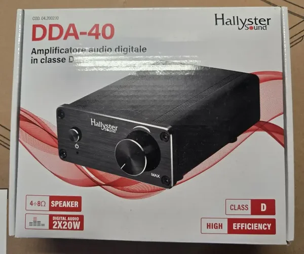 Amplificatore audio digitale marca Hallyster Sound, modello DDA-40.