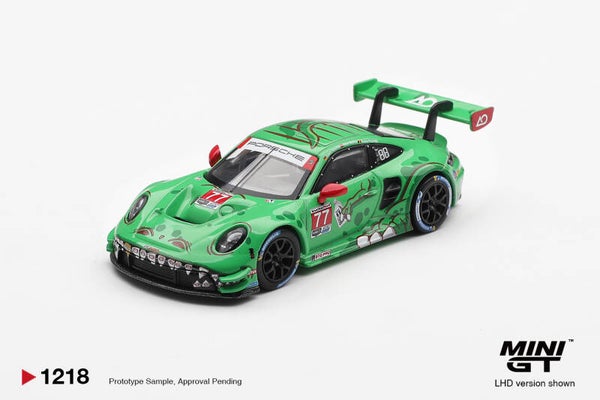MiniGT 2025 Porsche 911 (992) GT3 R #77 AO Racing Sebring 12 hrs Class Winner, green nr 1218
