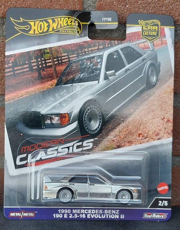 Hot Wheels 1990 Mercedes-Benz 190E 2.5-16 Evolution II, silver
