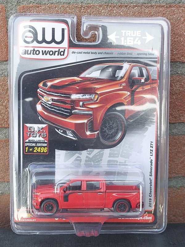 Autoworld 2019 Chevrolet Silverado LTZ Z71, red/black