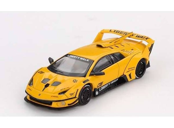 MiniGT 1/64 2025 Lamborghini Murcielago LB-Silhouette Works GT Evo, yellow nr. 1135
