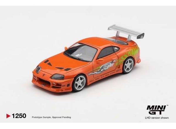 MiniGT 2001 Toyota Supra MK4 (A80) Romex Brian O`Conner *The Fast and The Furious*, orange nr 1250