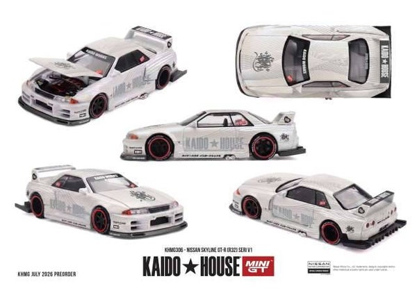 MiniGT 1989 Nissan Skyline GTR (R32) SERI V1, white nr KH306