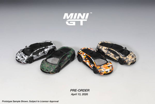 MINI GT LAMBORGHINI HURACAN STERRATO ALL TERRARIN 4 CARS SET 2025 nr 0026