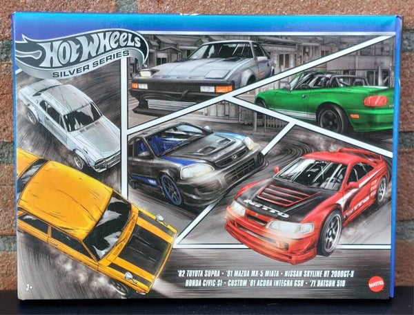 hot wheels 1/64 *Silver Series* Japan Theme 6-pack in deluxe packaging.
