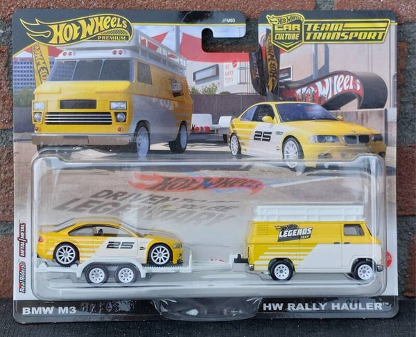 Hot Wheels 1/64 Team Transport  BMW M3 & HW Rally Hauler