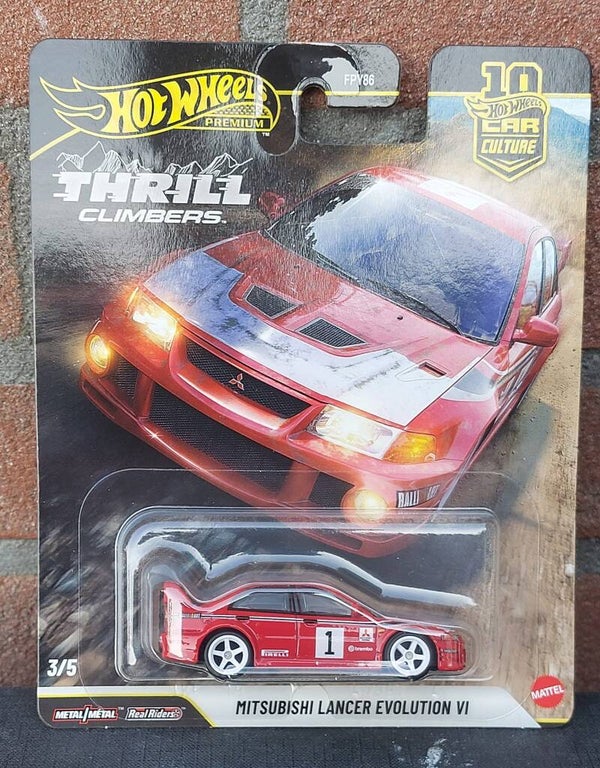 Hot Wheels Mitsubishi Lancer Evolution VI #1, red