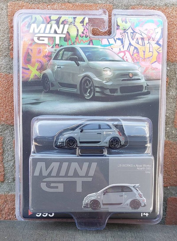 MiniGT 1/64 2024 Fiat Abarth 595 LB-Works X, Abas Works Grijs nr. 995