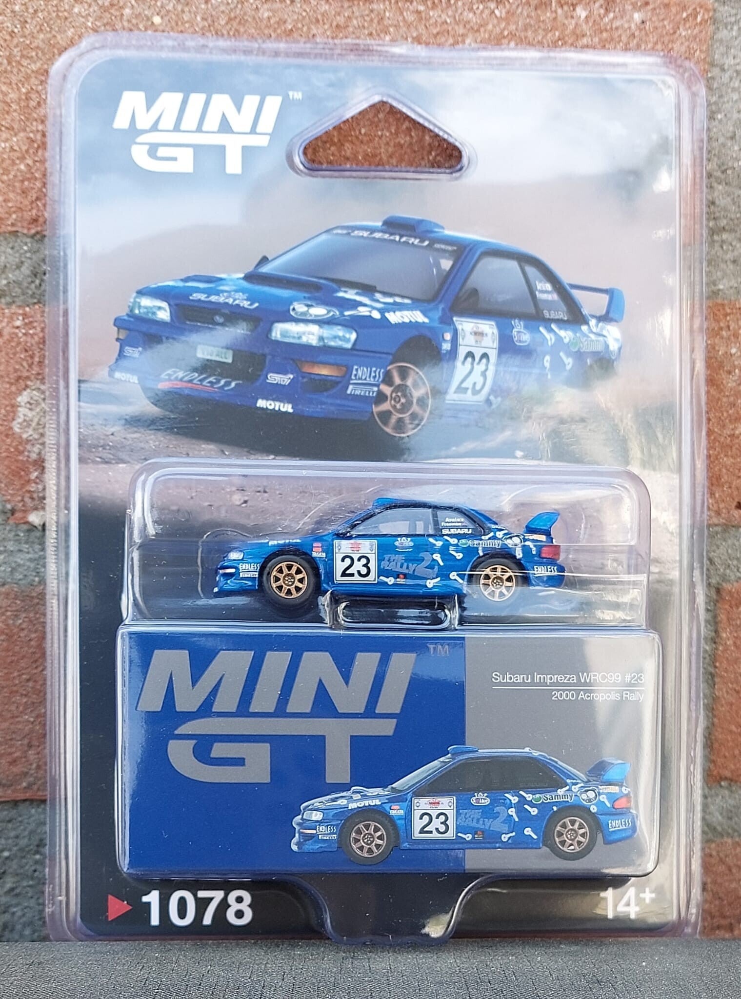 MiniGT 1/64 Subaru Impreza WRC99 #23 2000 Acropolis Rally nr. 1078