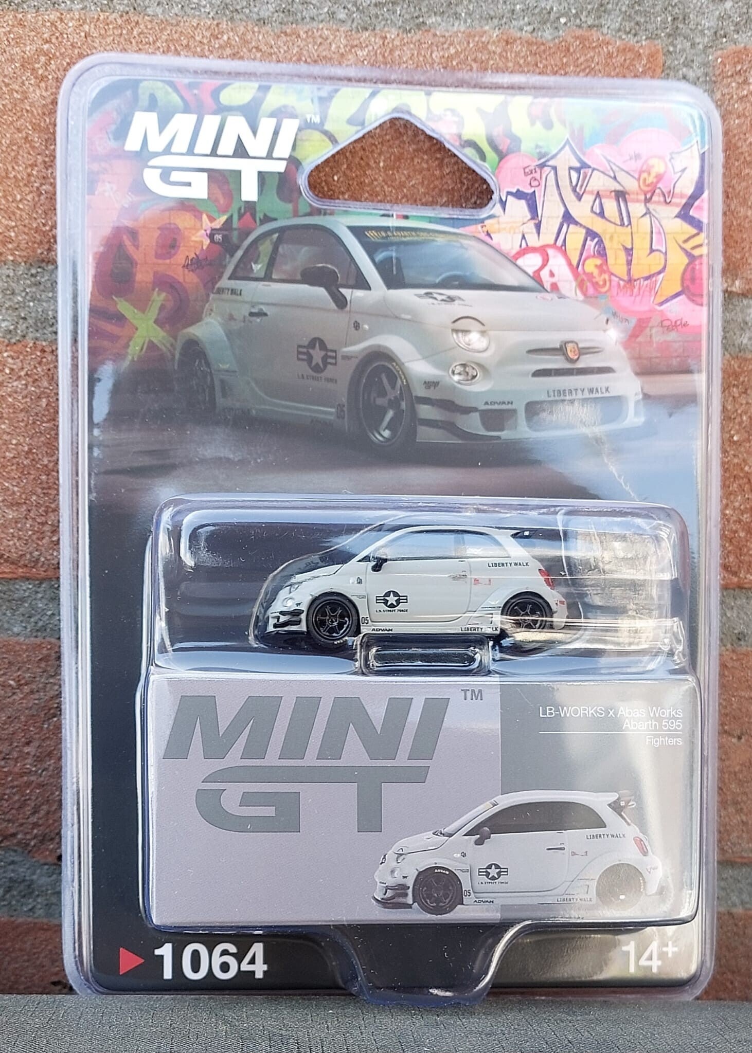 MiniGT 1/64 2024 Fiat Abarth 595 LB-Works X, Abas Works Grijs nr. 995