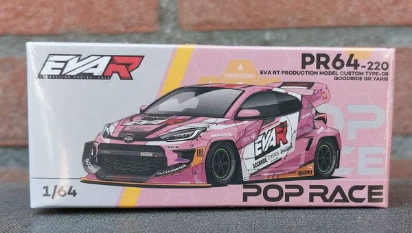 Pop Race 1/64 Eva RT Production Model Custom Type-08 Goodride GR Yaris, various