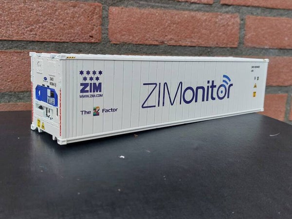 Decals 40ft HC Reefer container ZIM Monitor