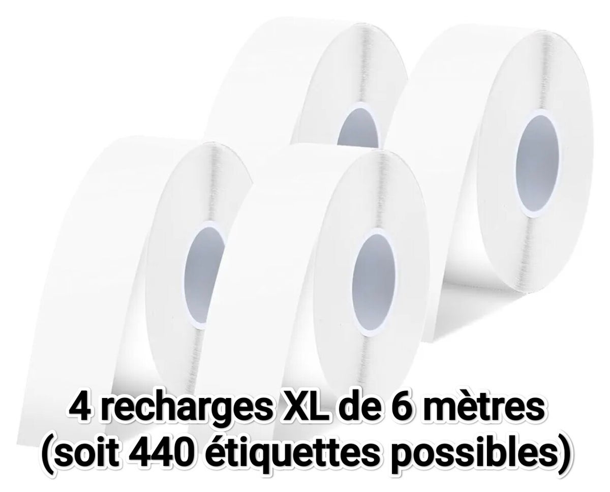 Lot de rouleaux de 6 mètres à étiqueteuse