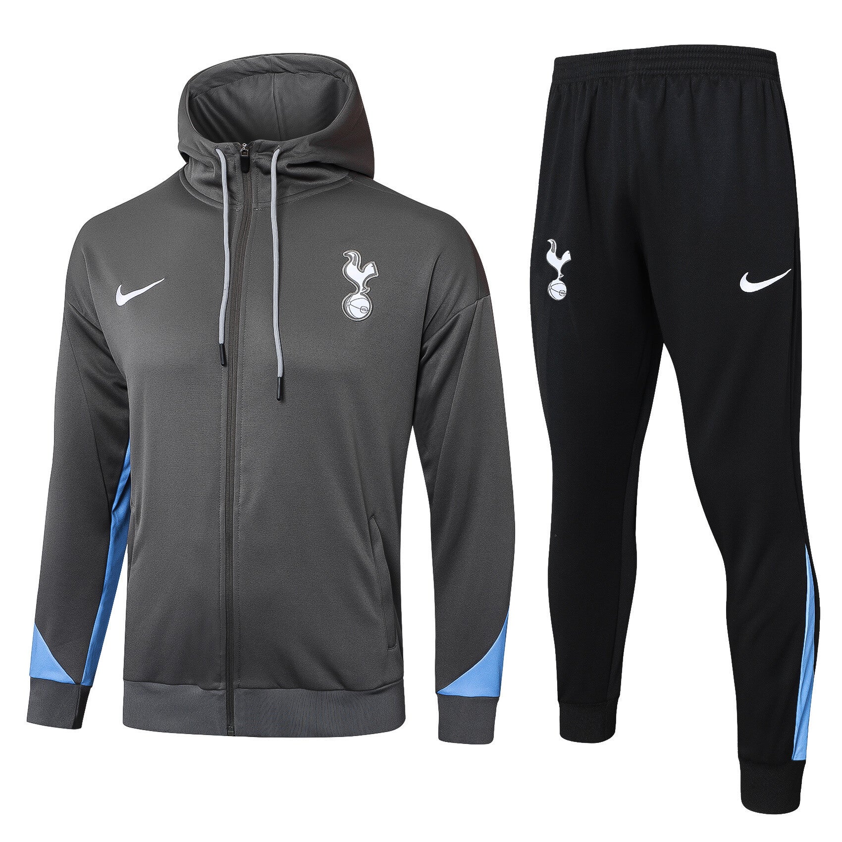 Tottenham Hotspur Gray/Black Hooded Tracksuit