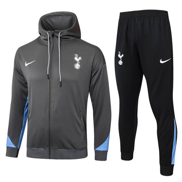 Tottenham Hotspur Gray/Black Hooded Tracksuit