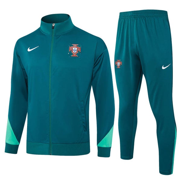 Portugal Full-Zip Tracksuit in Teal Green
