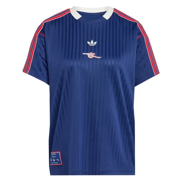 Arsenal FC "Cannon" Crest Navy Stripe Tee
