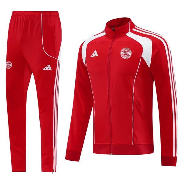 Bayern Munich Presentation Tracksuit (Red/White)