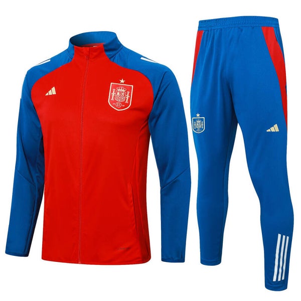 Spain Red/Blue Full-Zip Tracksuit