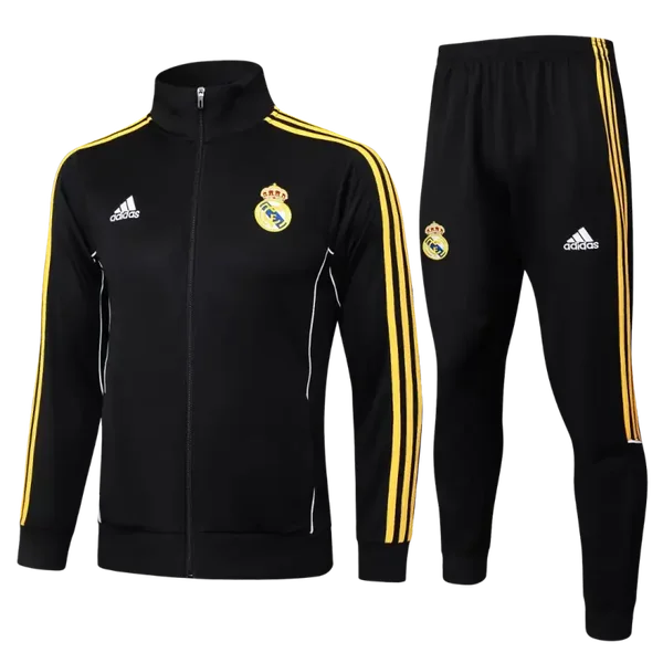 Real Madrid Black Tracksuit with Yellow Accents