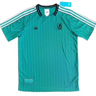 Liverpool F.C. x Adidas Originals Retro Jersey – Heritage Teal & White Pinstripe